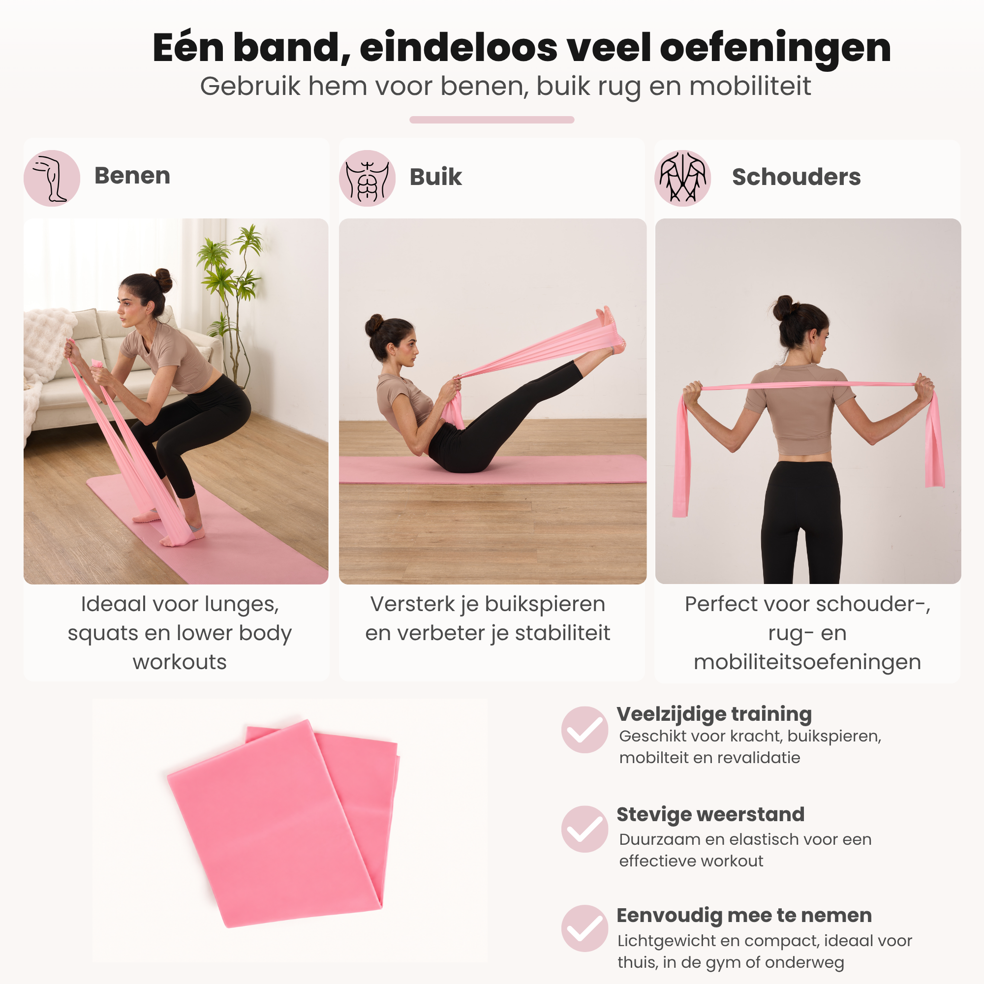 Plexis Pilates set 14-delig - Roze