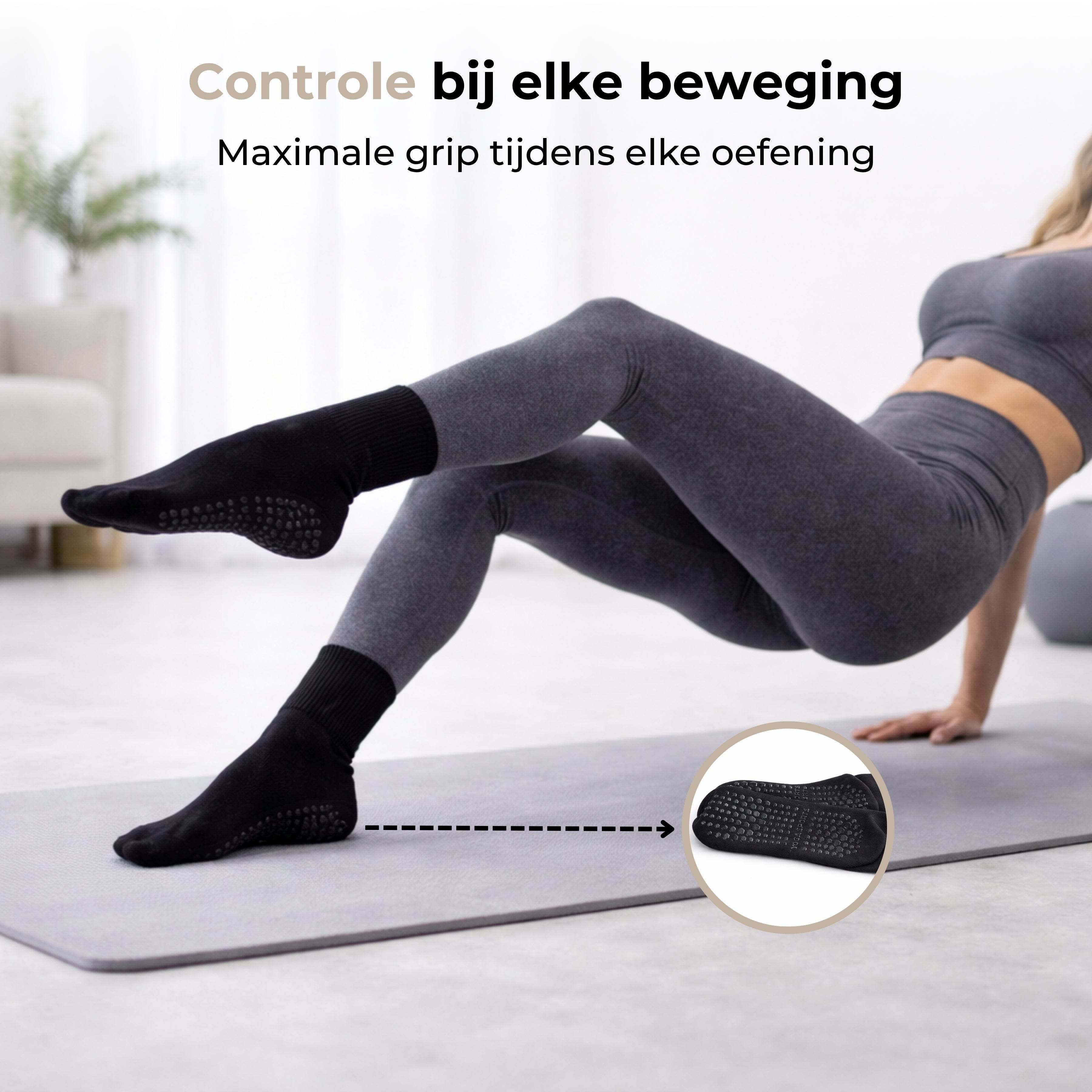 Plexis Pilates Sokken – Antislip (3-pack)