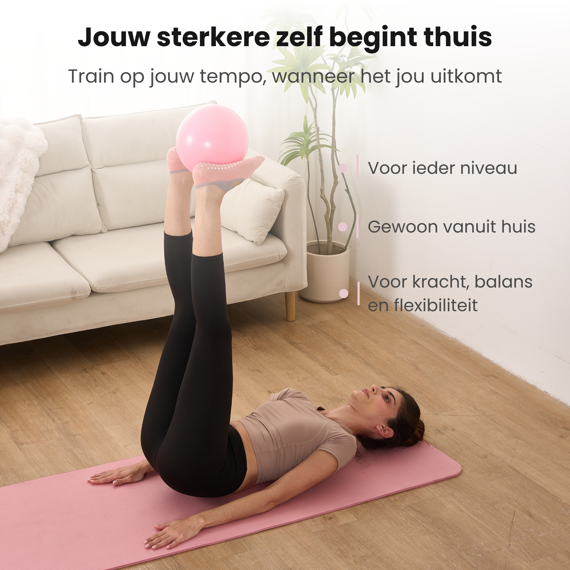 Plexis Pilates set 14-delig - Roze
