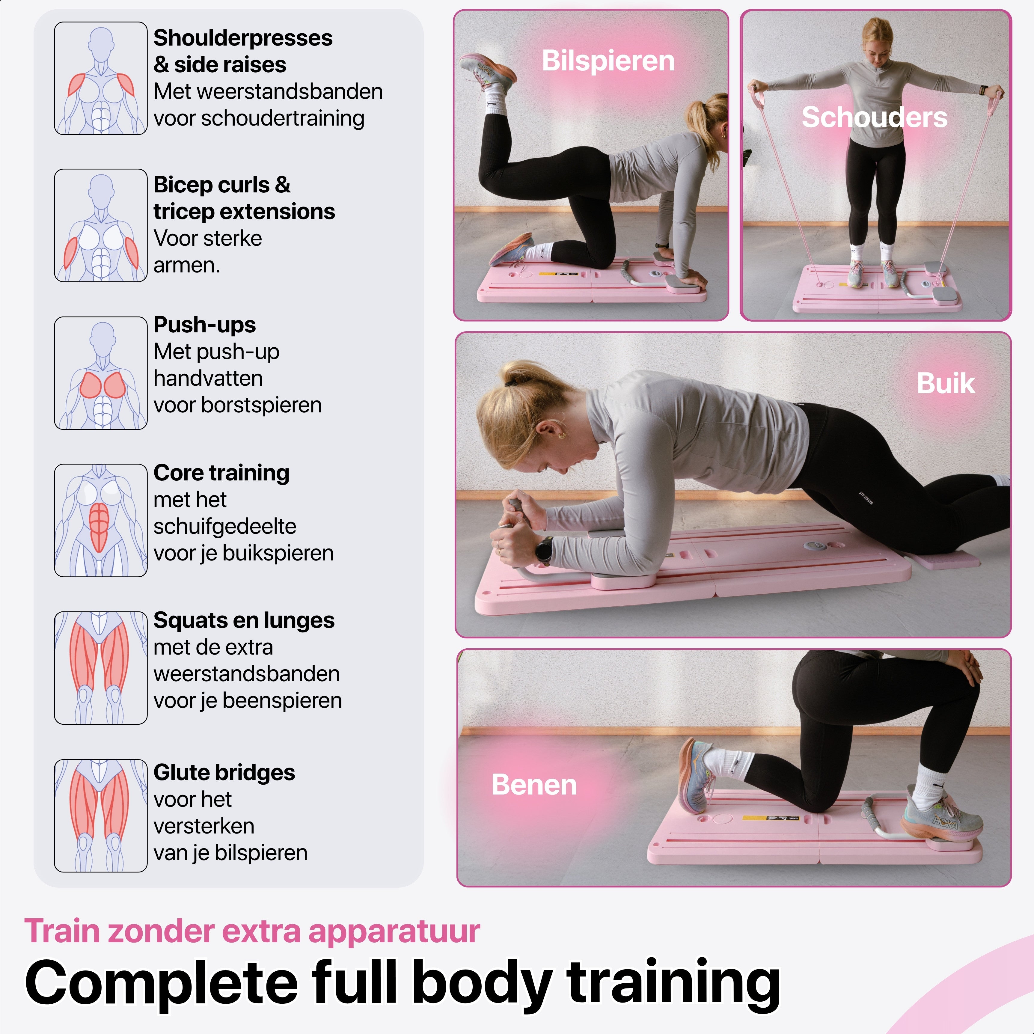 Plexis Pilates Board - Roze