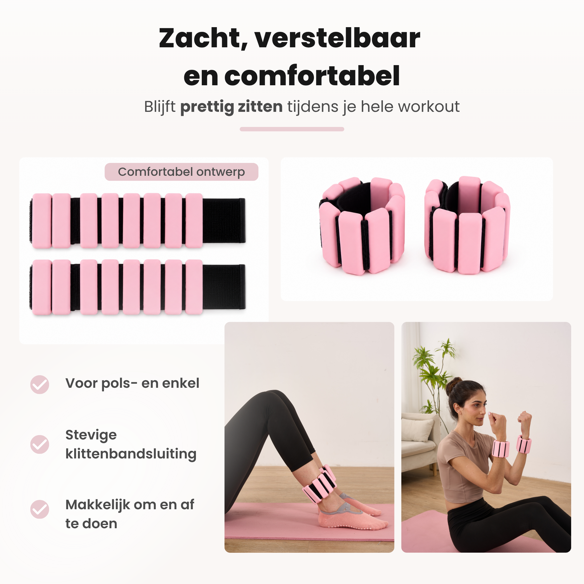 Plexis Pilates set 14-delig - Roze