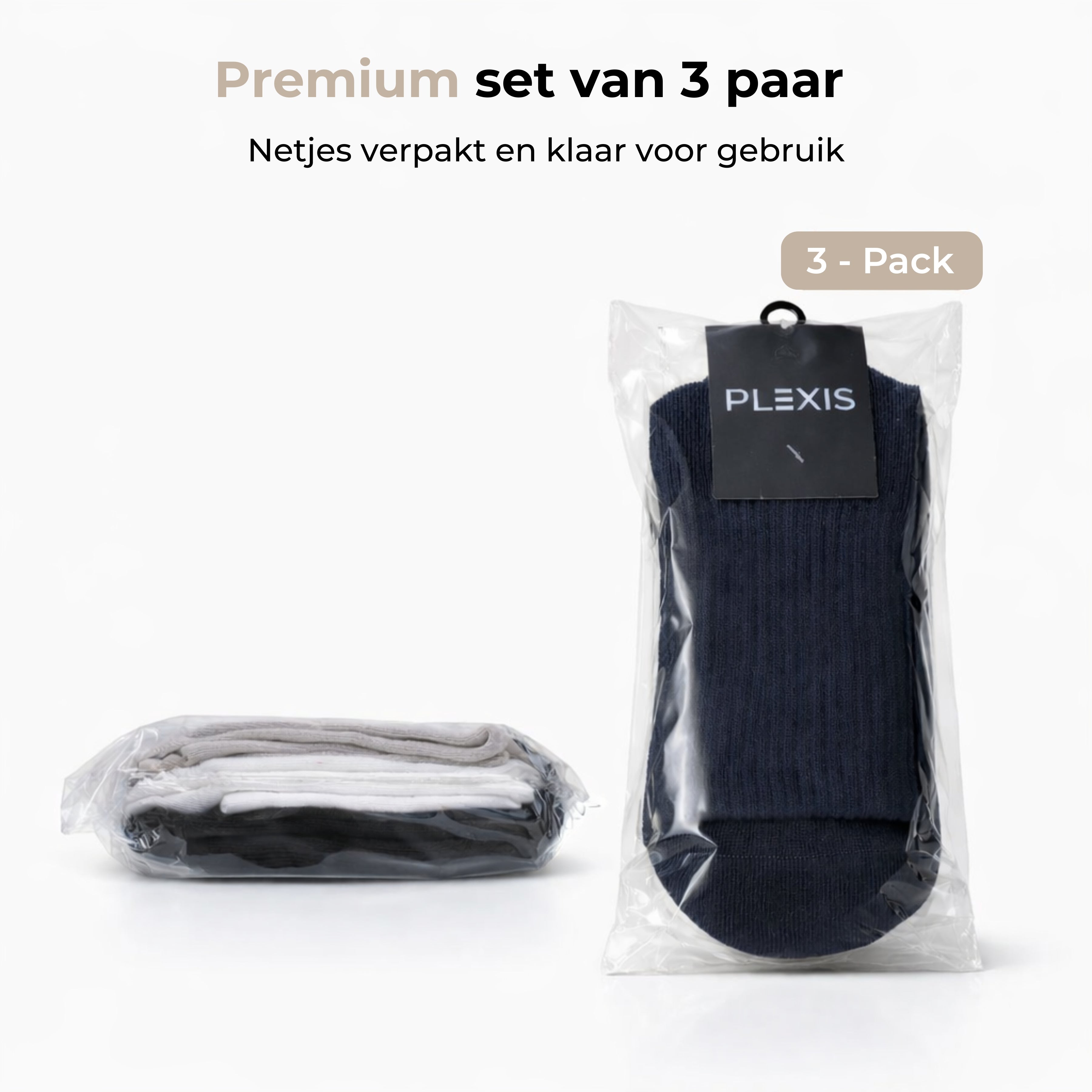 Plexis Pilates Sokken – Antislip (3-pack)